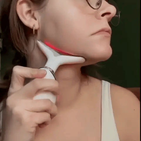 Massageador Rejuvenescedor com LED para Rosto e Pescoço - GlowRenew